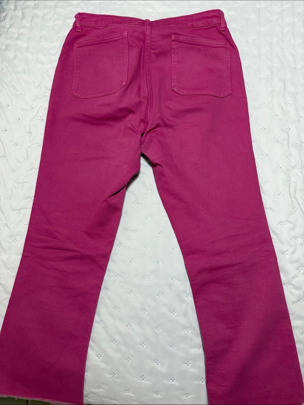 Zara Fuchsia High-Rise Straight Jeans - Picture 4 of 4